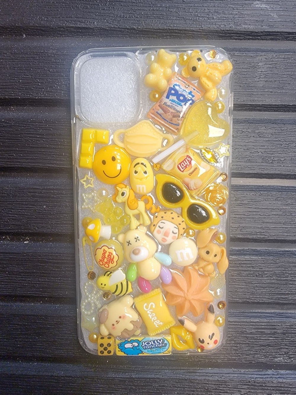 Yellow Cute Kawaii Decoden Phone Case